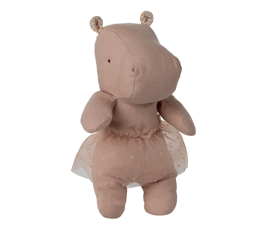 Maileg – Noshörning liten, hippo med tyllkjol i rosa