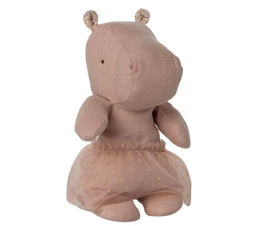 Maileg – Noshörning liten, hippo med tyllkjol i rosa