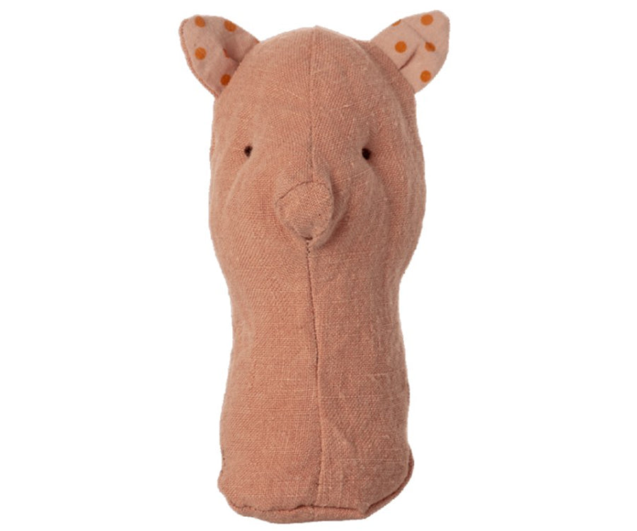 Maileg – Lullaby friends, grippy pig, rattle in pink