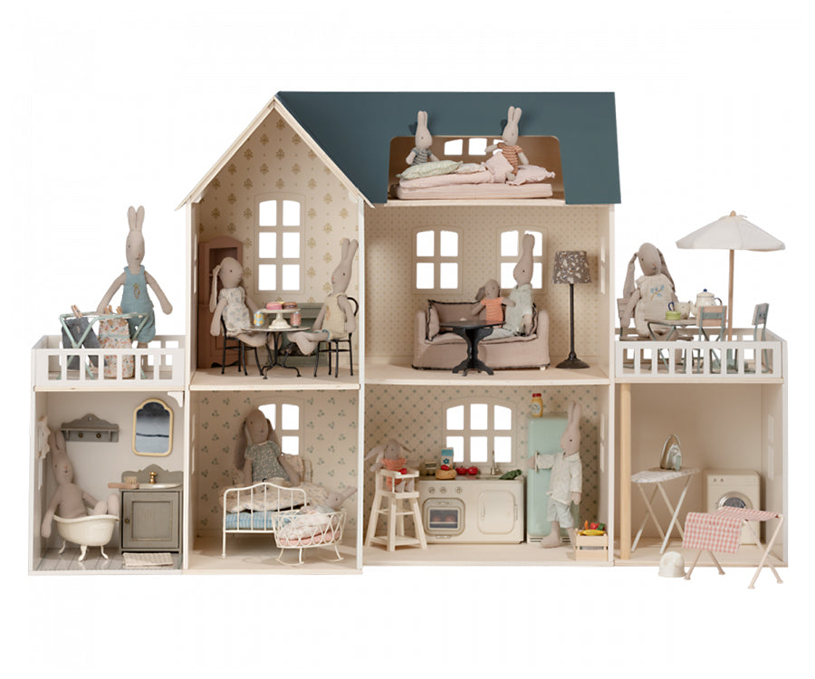 Maileg – Dockhus, House of miniature, dockskåp i trä för kaniner, möss, teddy, katter och dockor