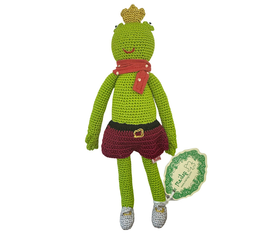 Maileg – Virkad groda från kollektion 2010, prinsessan på ärten, grodprinsen