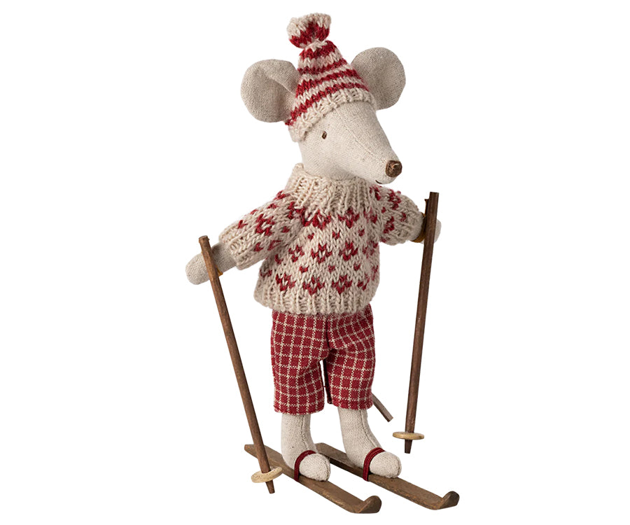 Maileg – Mother mouse with sweater, skirt and bag