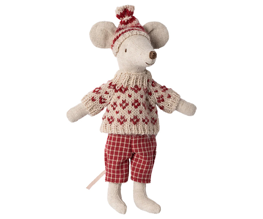Maileg – Mother mouse with sweater, skirt and bag