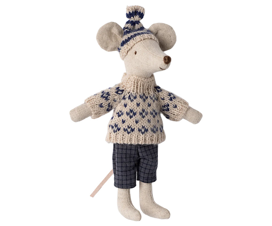 Maileg – Mother mouse with sweater, skirt and bag