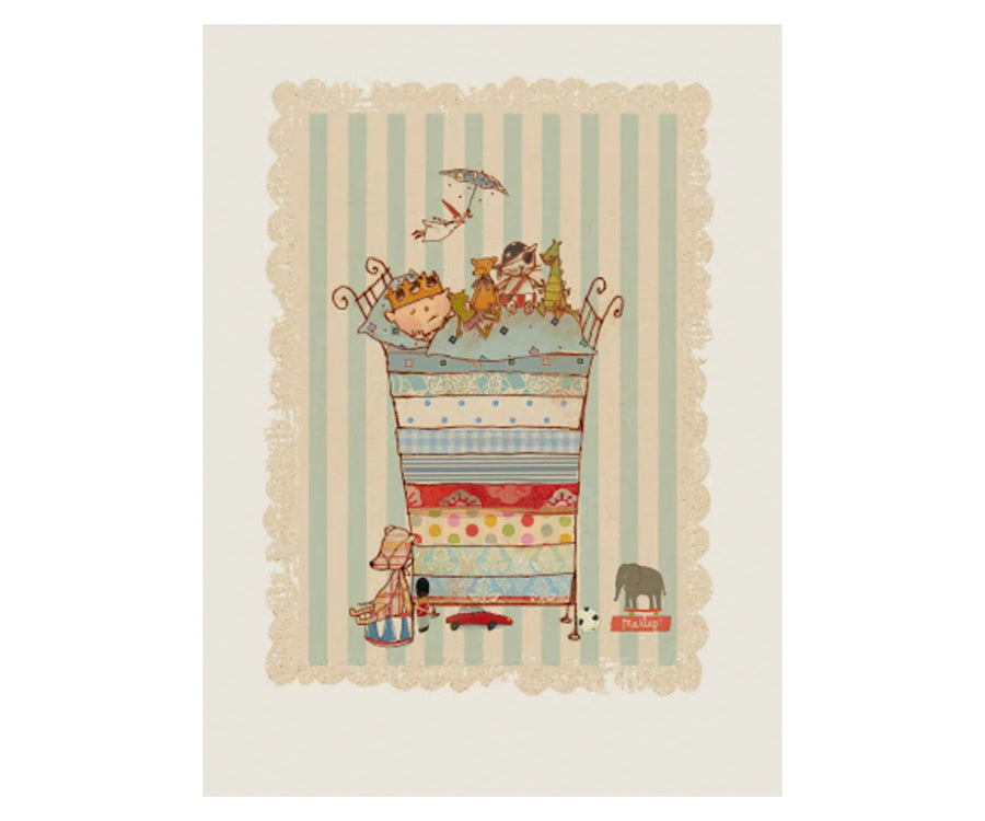 Maileg – Plansch "Prinsen sover" 30x40 cm tavla (slutsåld kollektion)