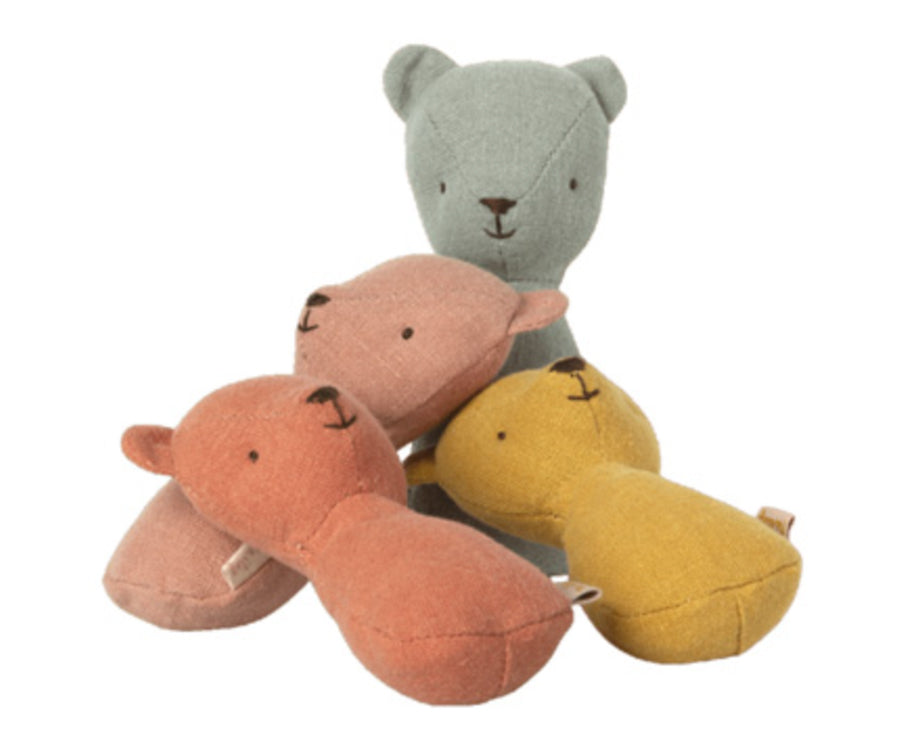 Maileg - Teddy, grippy bear, rattle in mustard yellow