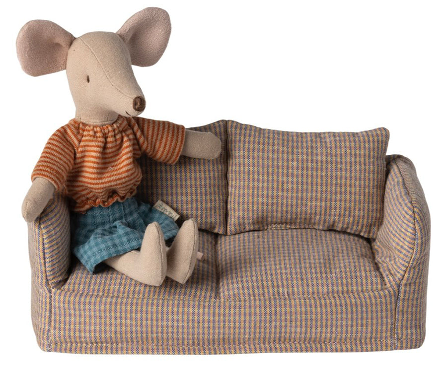 Maileg – Miniature sofa, cream colored with cushions