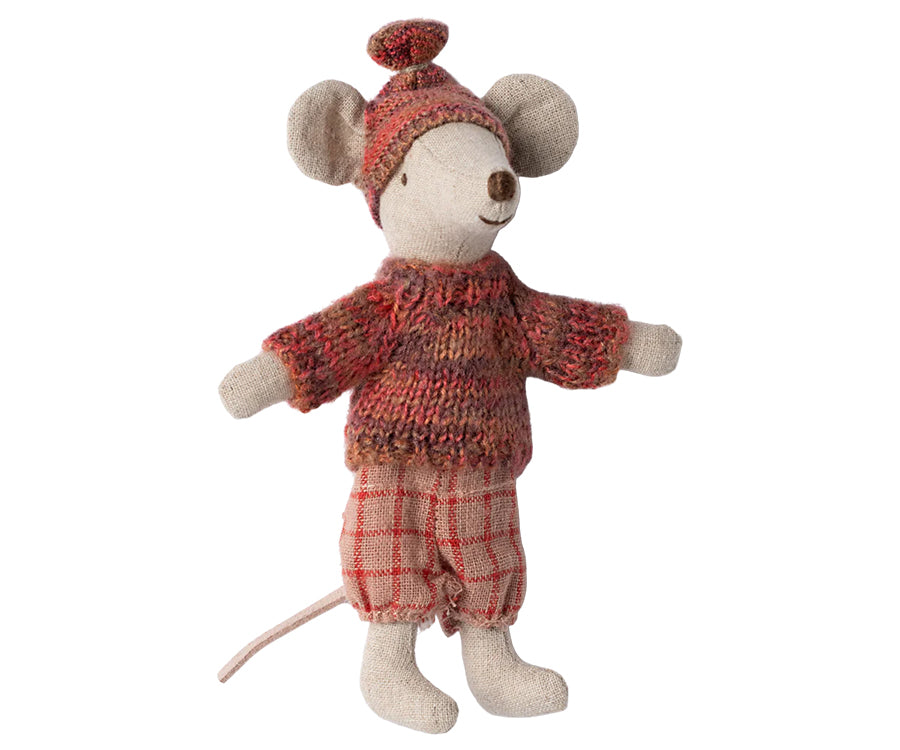 Maileg – Mother mouse with sweater, skirt and bag