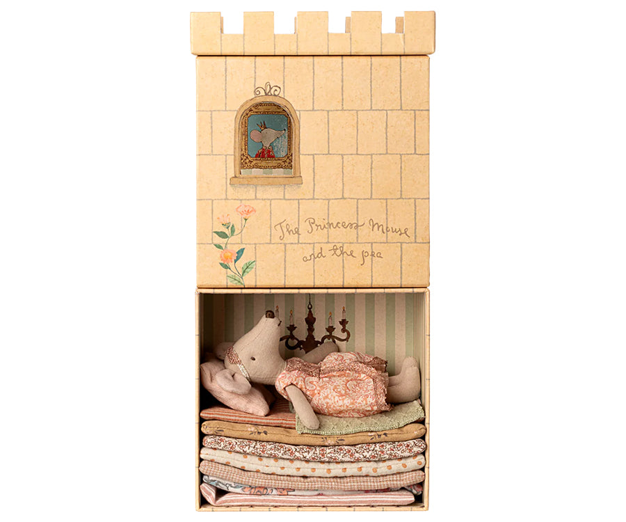Maileg – Prinsessan på ärten, storasyster mus, syster prinsessa med hus