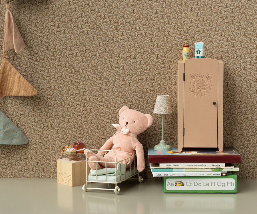 Maileg – Rhino stuffed animal, Safari Friends small in color Chocolate