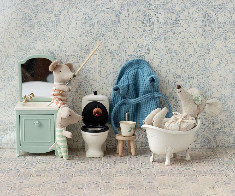 Maileg – Toilet for mice, off-white toilet seat for mice