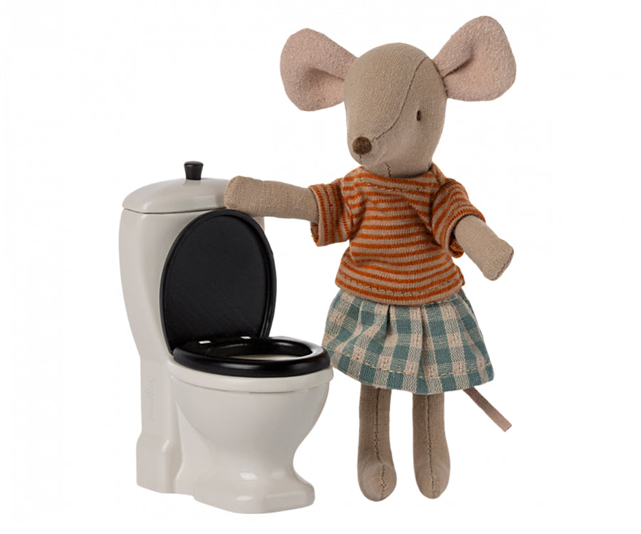 Maileg – Toilet for mice, off-white toilet seat for mice