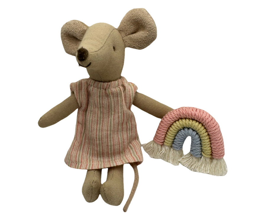 Miniatyr – Regnbåge i pastell färger för dekoration till dockhus