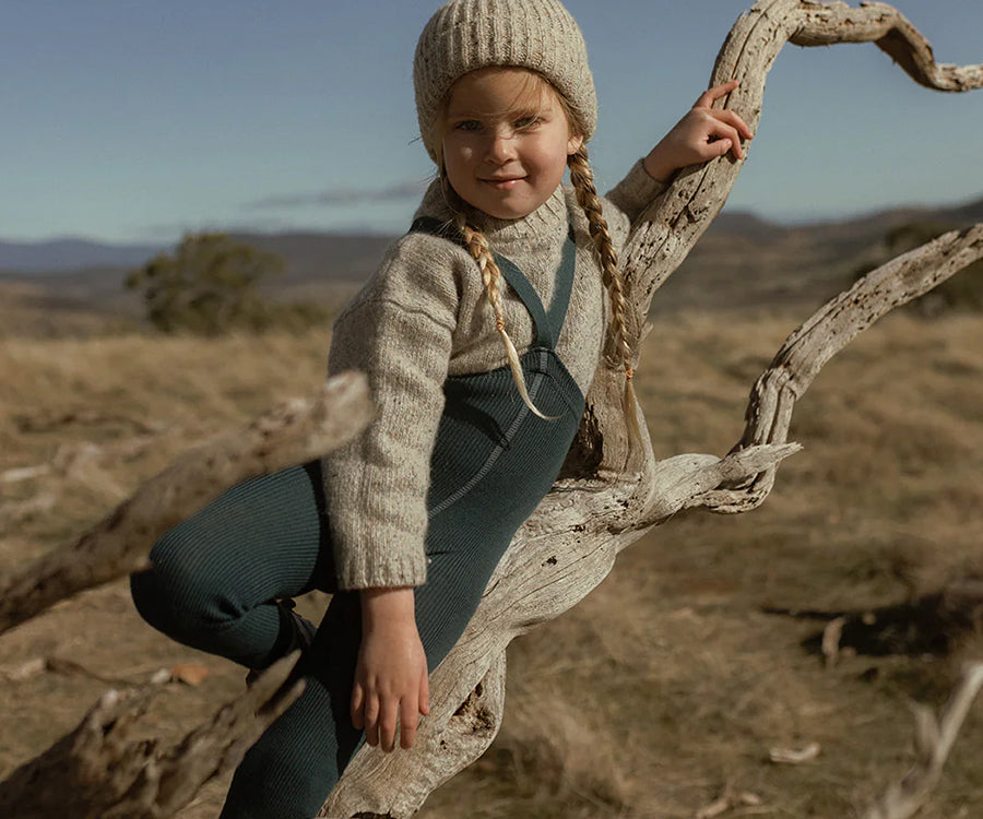 Silly Silas – Wooly Footless tights, Blue Sapphire