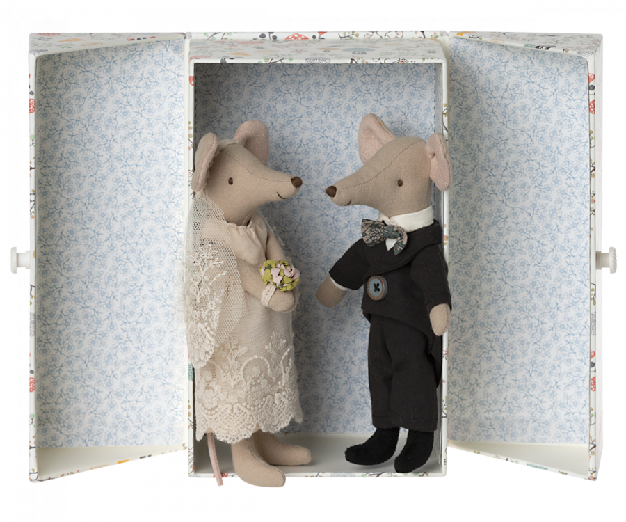 Maileg – Wedding couple in box, wedding mice getting married