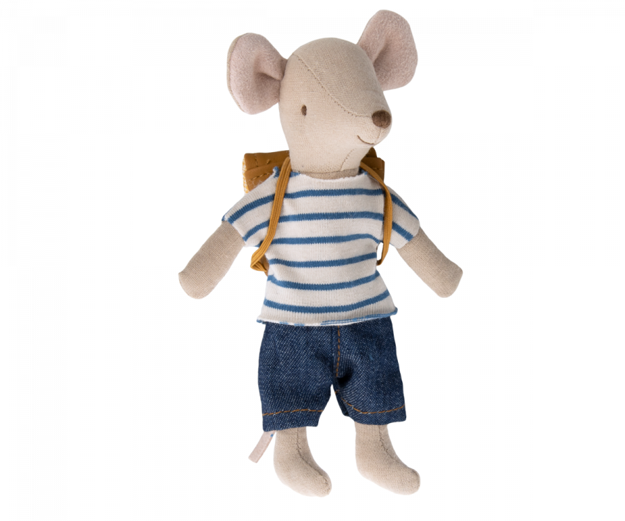 Maileg – Clothes and brown backpack for big brother mouse