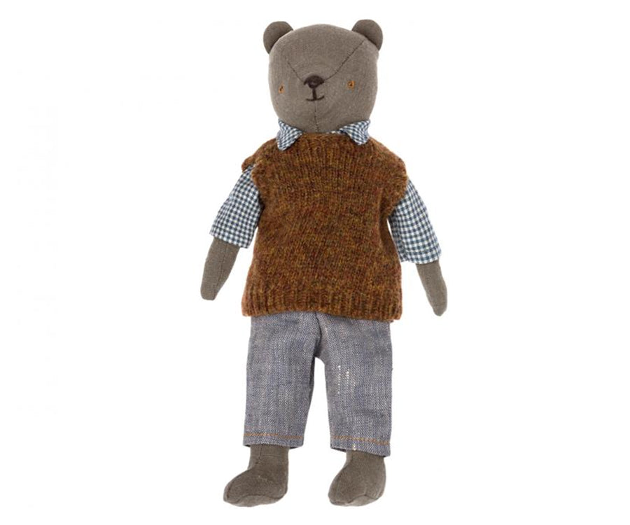 Maileg – Skjorta, slipover och byxor till teddy pappa, kläder för björn