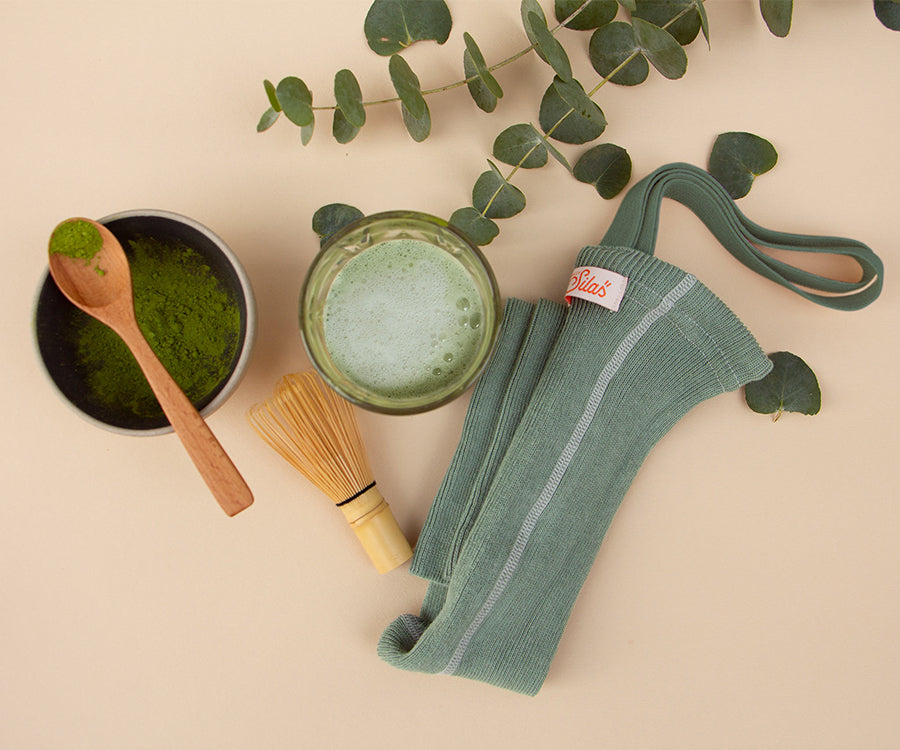 Silly Silas – Footless tights, Matcha Oat Latte