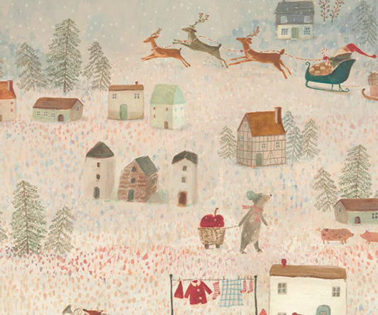 Maileg – Presentpapper till jul med motiv "Santa is coming" till presenter, 10 meter