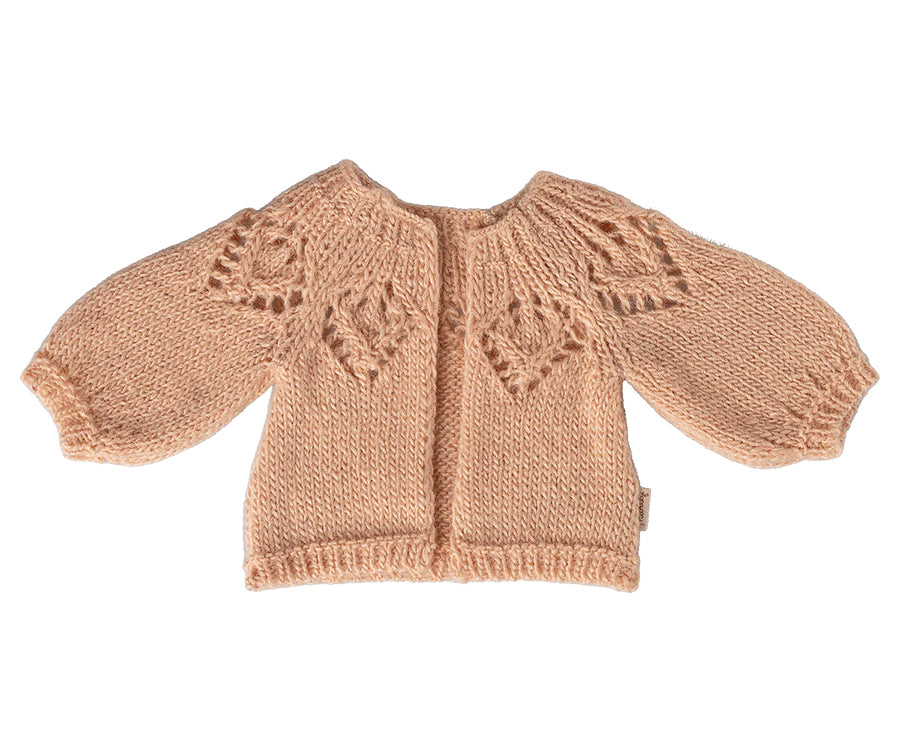 Maileg – Kofta till kanin flicka i storlek 3, söt rosa stickad kofta till bunny size 3