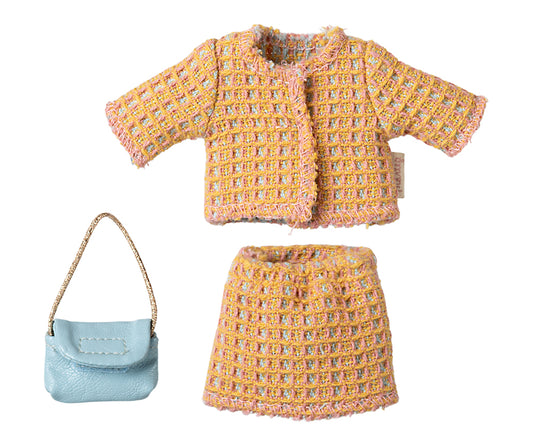Maileg – Kläder till mamma mus, dress med jacka och kjol samt handväska