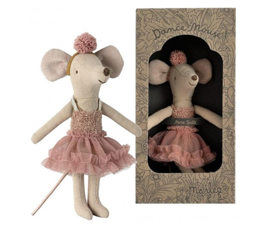 Maileg – Storasyster ballerina mus, dansmus Mira Belle i kartong (slutsåld kollektion)