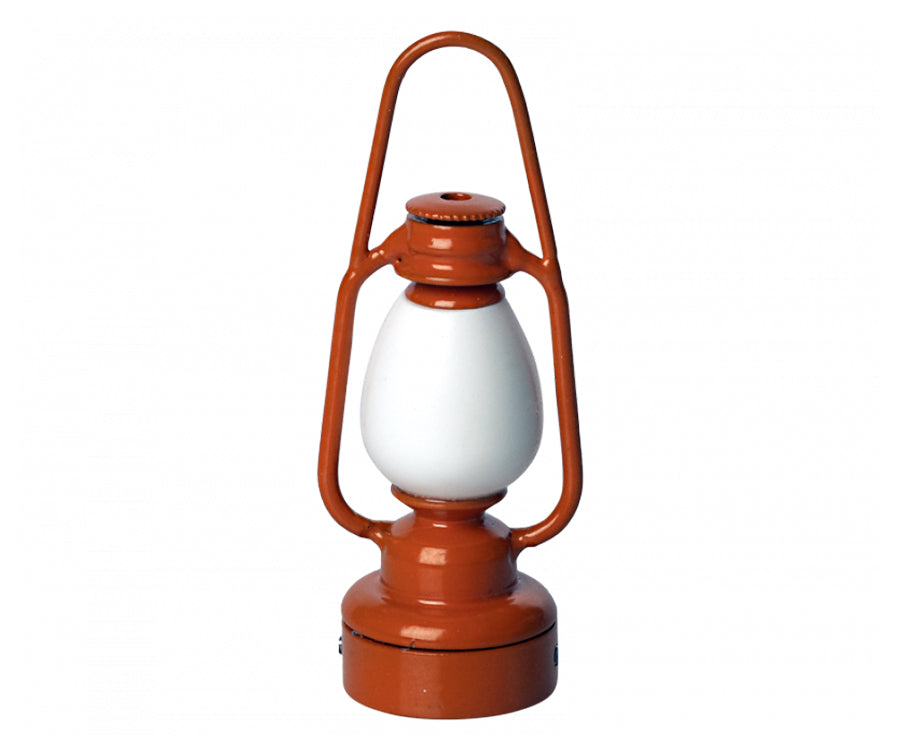 Maileg – Orange lykta vintage, miniatyr lampa, campinglampa/lantern