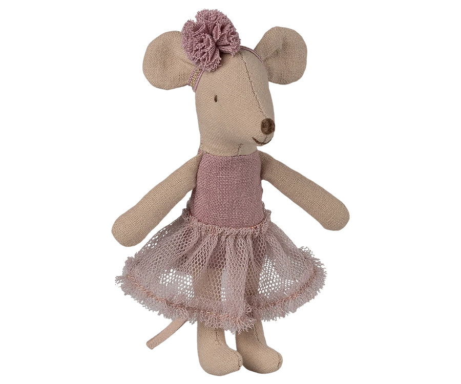 Maileg – Lillasyster Heather ballerina, syster mus i lila / ljung