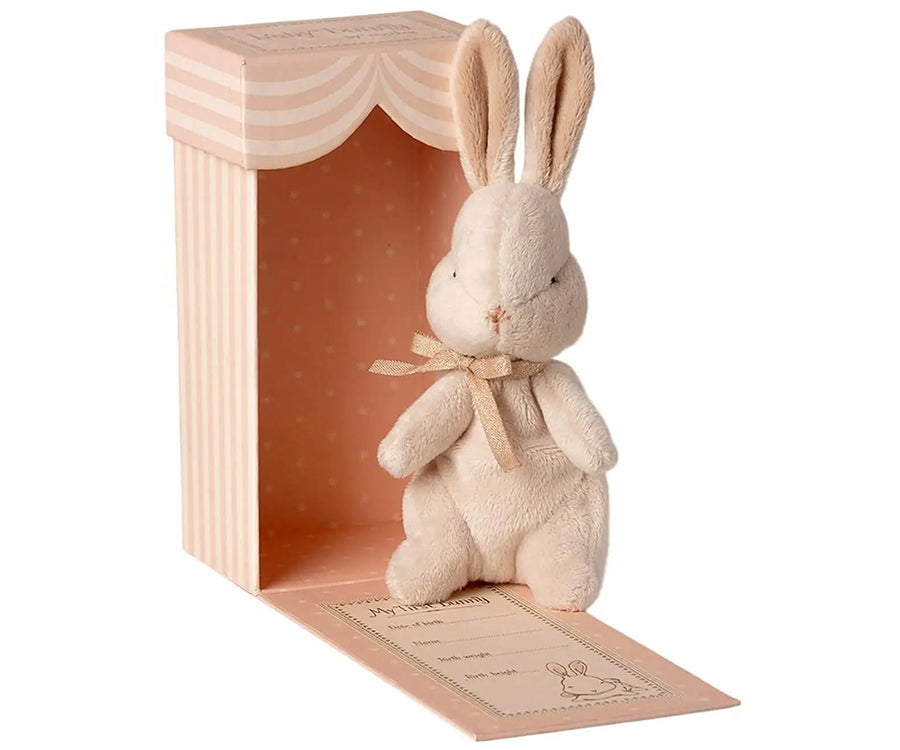 Maileg – Rabbit in nice box, My first bunny stuffed animal, pink