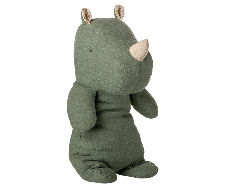 Maileg – Rhino stuffed animal, Safari Friends small in color Chocolate