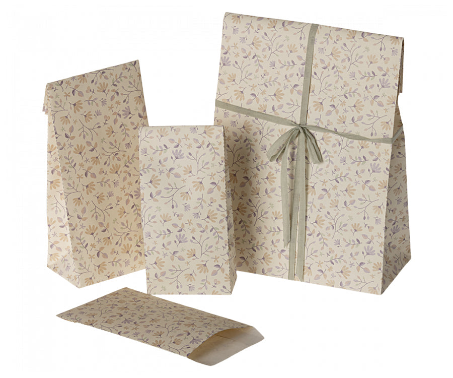 Maileg – Presentpåse small Merle ljung med blommor, påse micro "Merle heather" till presenter