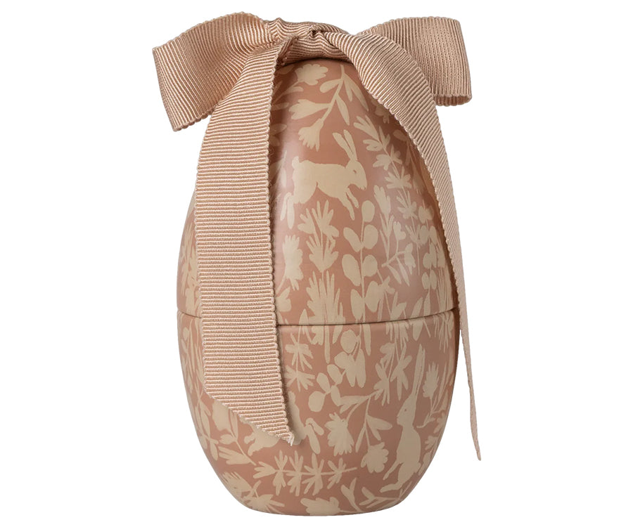 Maileg – Påskägg, ägg till påsk i rosa / powder med rosa rosett, litet