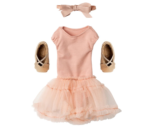 Maileg – Ballerina kläder rosa och ballerinaskor, storlek 3 till kanin, ballerinaklänning rosa i tyll, hårband, skor och klänning, FÖRBESTÄLLNING