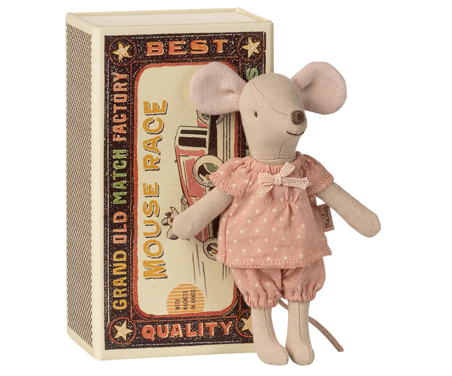 Maileg - Big sister mouse in matchbox with nightgown
