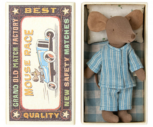 Maileg – Big brother mouse in a matchbox with pyjamas