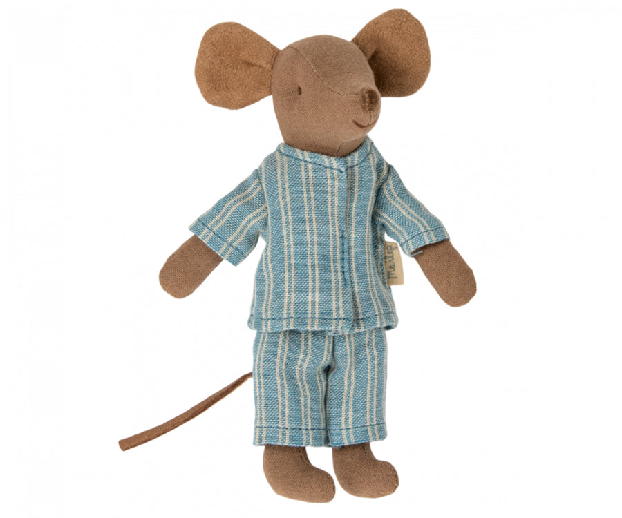 Maileg – Storebror mus i tändsticksask med pyjamas