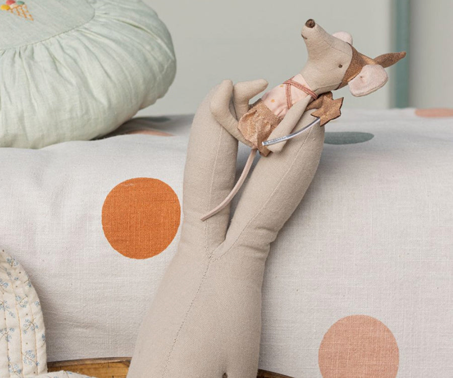 Maileg – Mouse in a matchbox, tooth fairy and tooth ashtray, pink