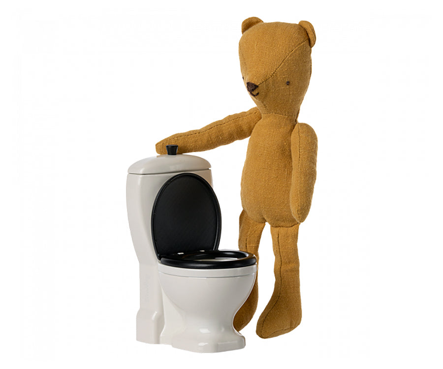 Maileg – Toalett större, benvit toalettstol för kanin / teddy