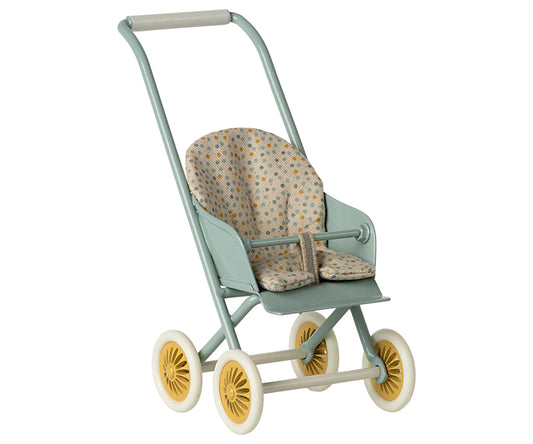 Maileg – Vagn micro, sulky för små kaniner, Babyvagn i grönt