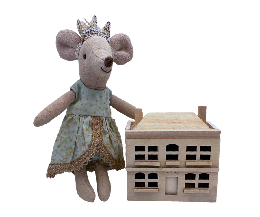 Miniatyr – Dockhus i trä, leksak för dockor och dockskåp