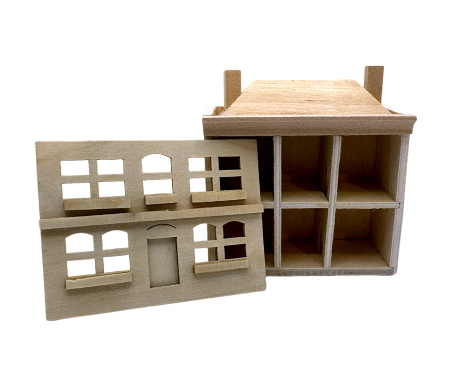 Miniatyr – Dockhus i trä, leksak för dockor och dockskåp