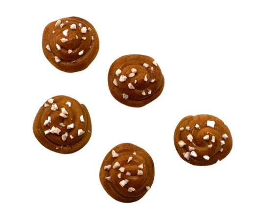 Miniature - Cinnamon Buns, miniature food buns for dollhouses, 5 pcs