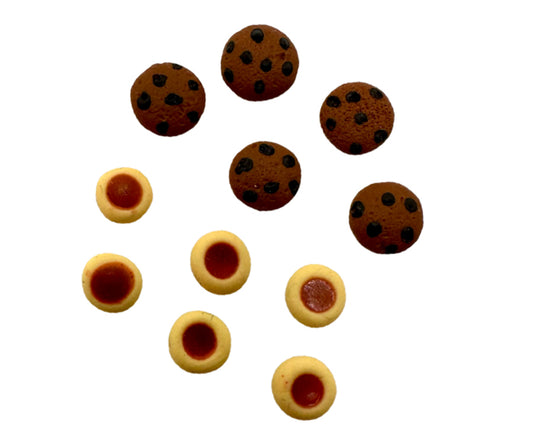 Miniature - Cookies, miniature food cookies for dollhouses, 11 pcs