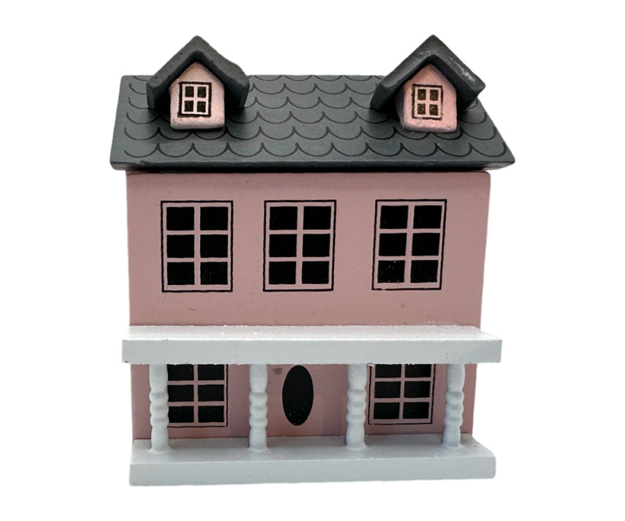 Miniatyr – Dockhus i rosa, leksak för dockor och dockskåp