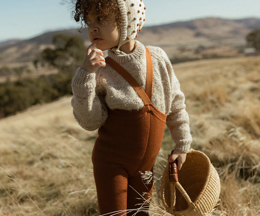 Silly Silas – Wooly Footless tights, Ginger