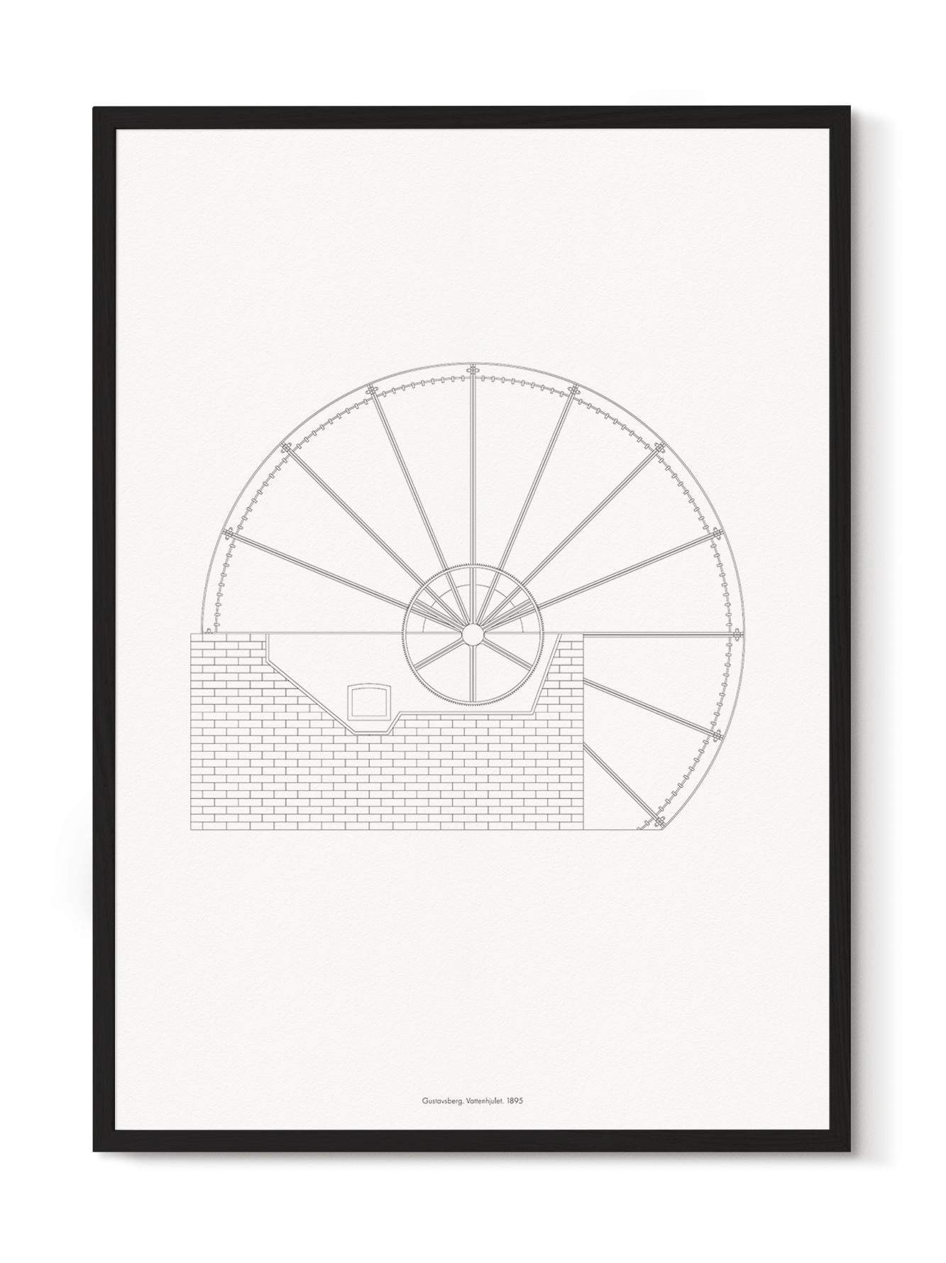 Gustavsberg Vattenhjulet – affisch 50x70