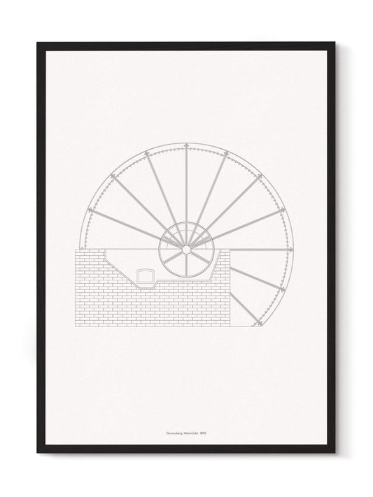 Gustavsberg Vattenhjulet – affisch 50x70