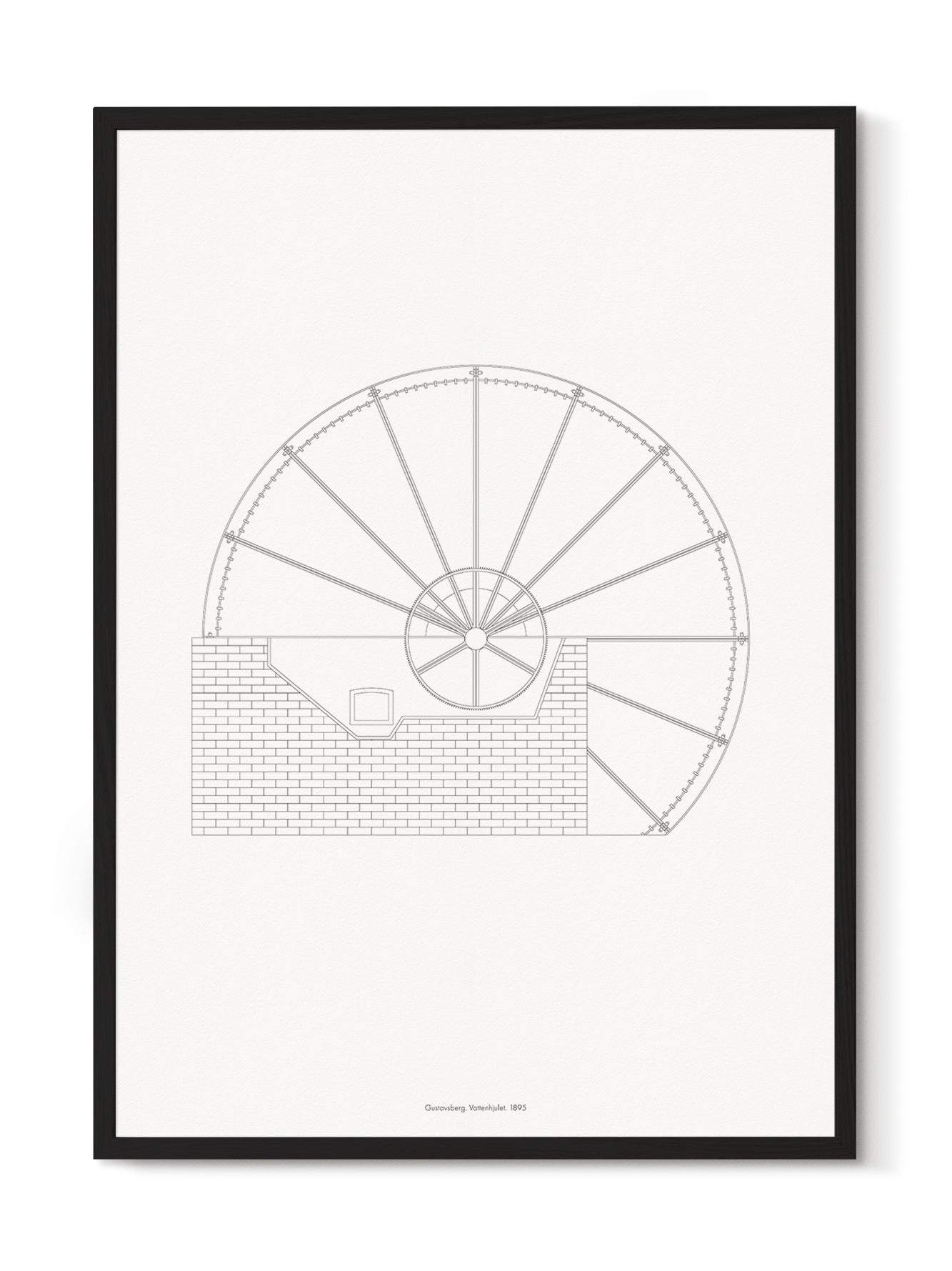 Gustavsberg The water wheel - poster 50x70