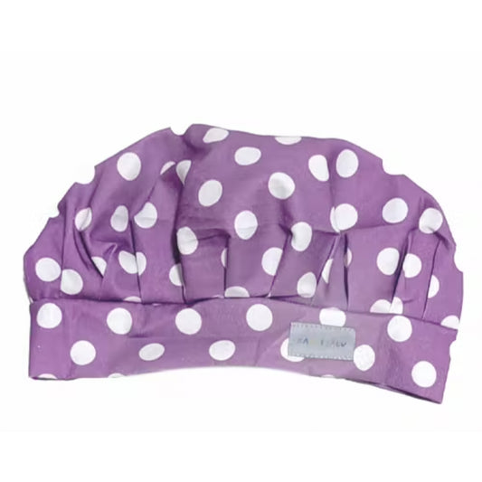 Bake with Alma – Baker's hat purple with white dots