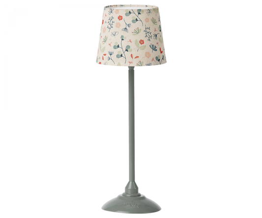 Maileg – Lampa mint större, miniatyr golvlampa mintgrön till dockhus